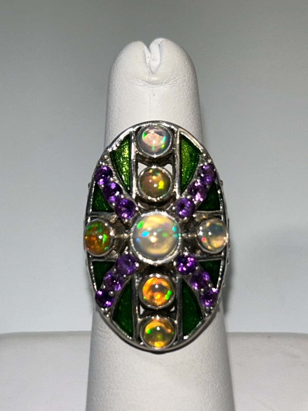 NWOT Sterling Silver Genuine Multi Gemstone Ring By Designer Nicky Butler